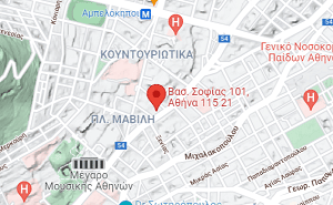 Ο χάρτης με την τοποθεσία του γυναικολογικού ιατρείου στην Αθήνα